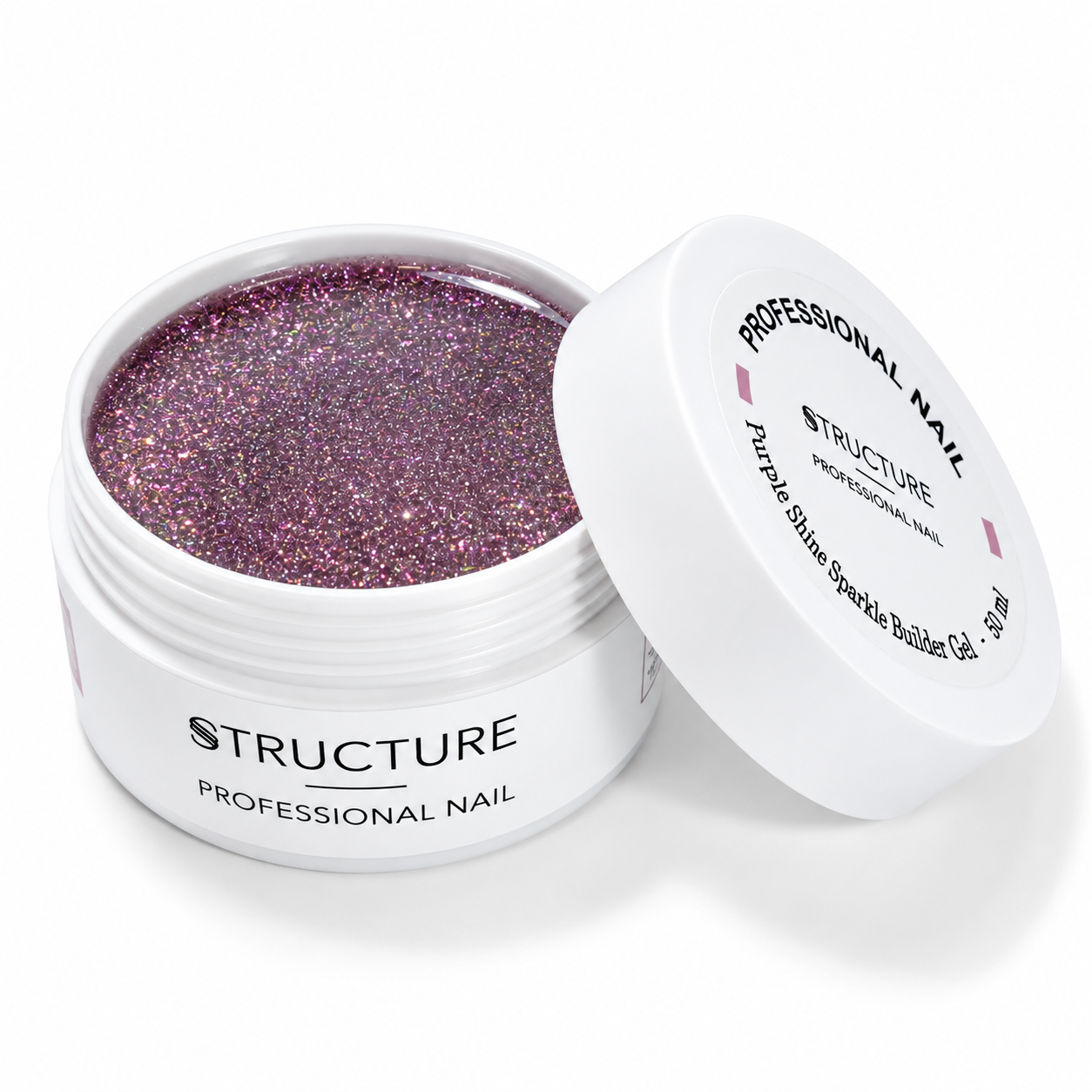 Purple Shine Sparkle Builder Gel - producto profesional para manicura
